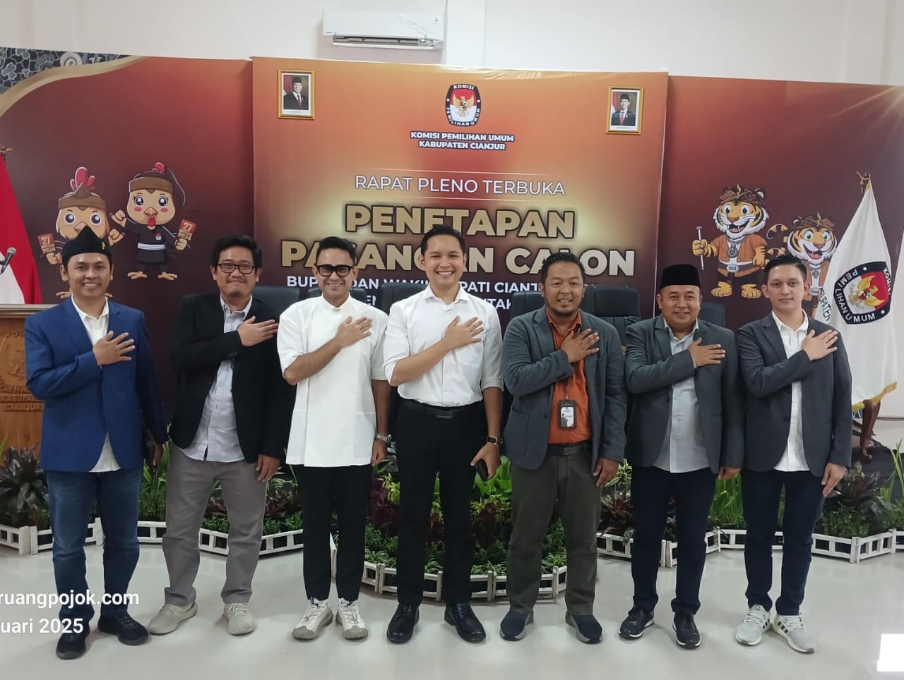 Sidang pleno KPU, Wahyu – Ramzi Sah Menjadi Bupati dan Wakil Bupati Cianjur 2025 – 2030