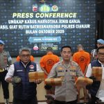 Polres Cianjur Bongkar Jaringan Ganja Lintas Provinsi, 6,4 Kilogram Disita. 