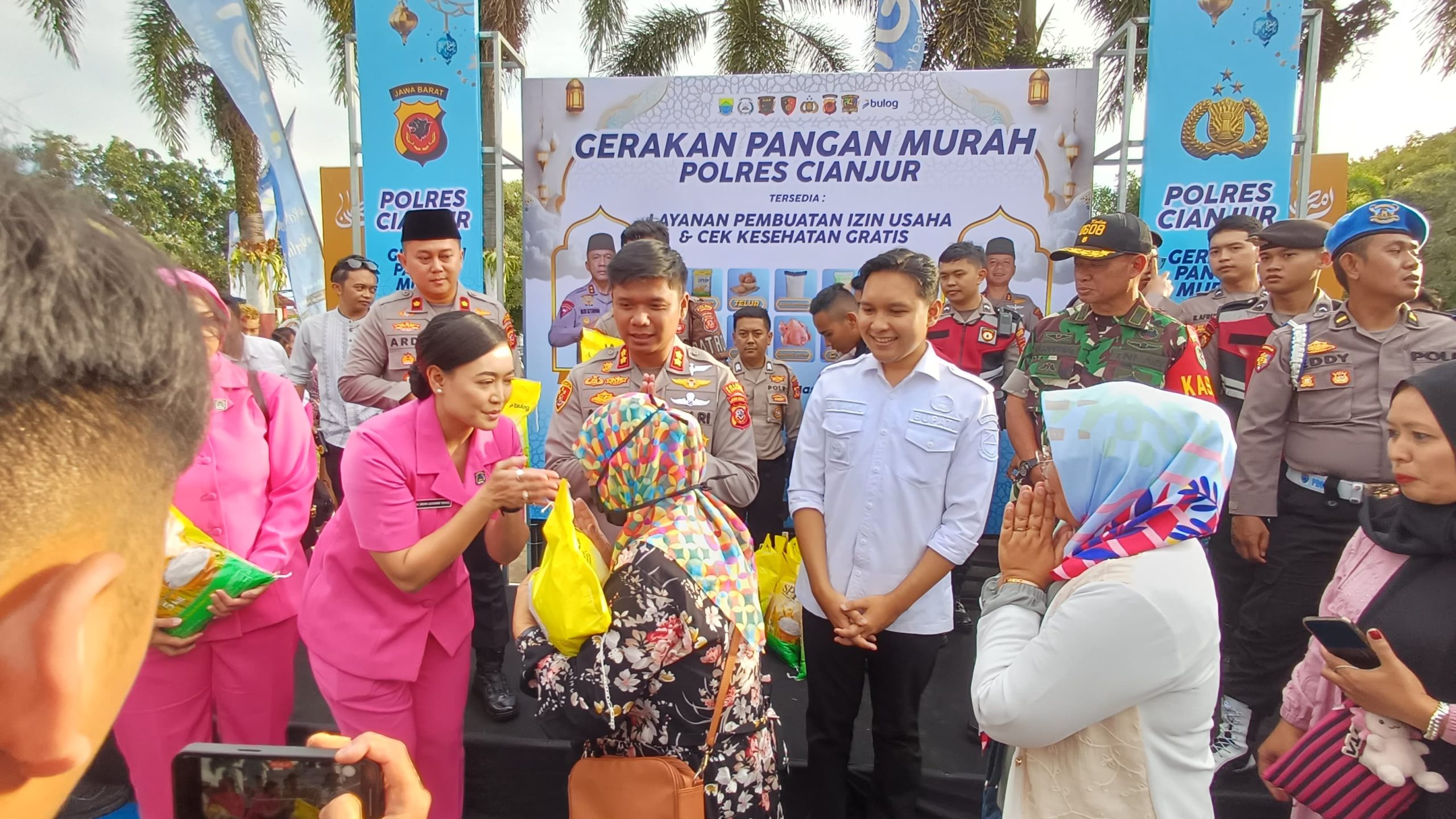 Polres Cianjur Gelar Gerakan Pangan Murah, Ribuan Warga Serbu Sembako Harga Terjangkau