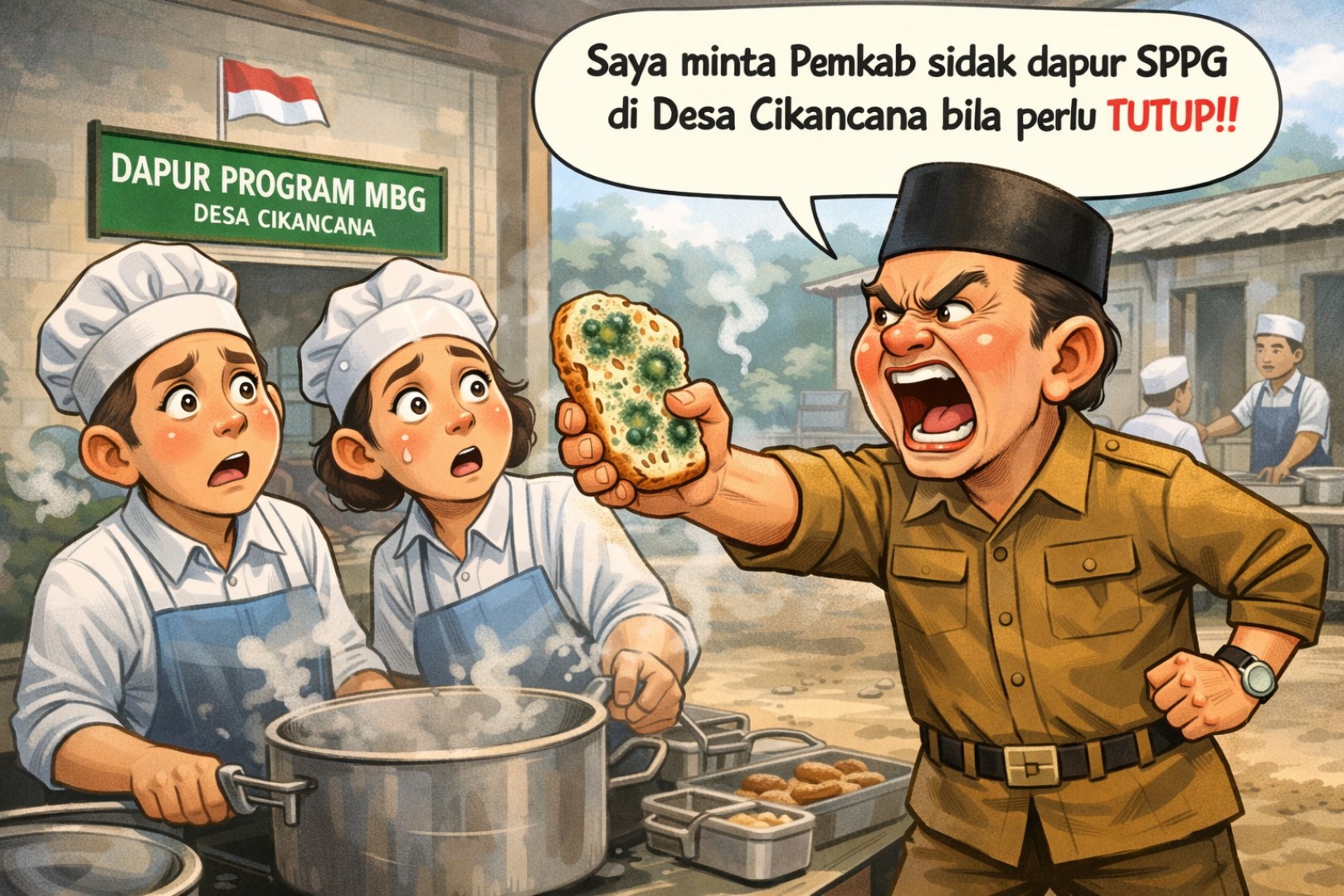 Siswa di Desa Cintaasih Terima Roti Berjamur Dari Program MBG, Kades Murka Minta Pemkab Sidak Dapur SPPG