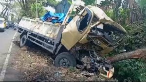 Tabrakan Dua Truk di Cugenang Cianjur, Sopir Tewas Diduga Akibat Rem Blong
