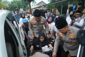73 Calon Jemaah Haji Menginap di Mako Polres Cianjur Sebelum Berangkat ke Embarkasi Bekasi