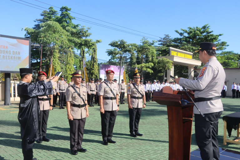 Polres Sukabumi Gelar Sertijab, IPTU Dudi Resmi Jadi Kasat Reskrim