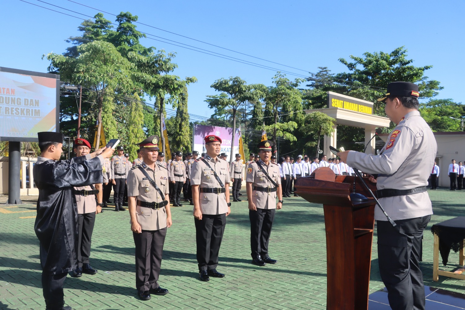 Polres Sukabumi Gelar Sertijab, IPTU Dudi Resmi Jadi Kasat Reskrim