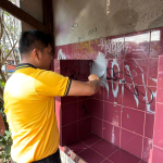 Kapolres Cianjur Pimpin Penghapusan Coretan Vandalisme, Ajak Warga Jaga Ruang Publik