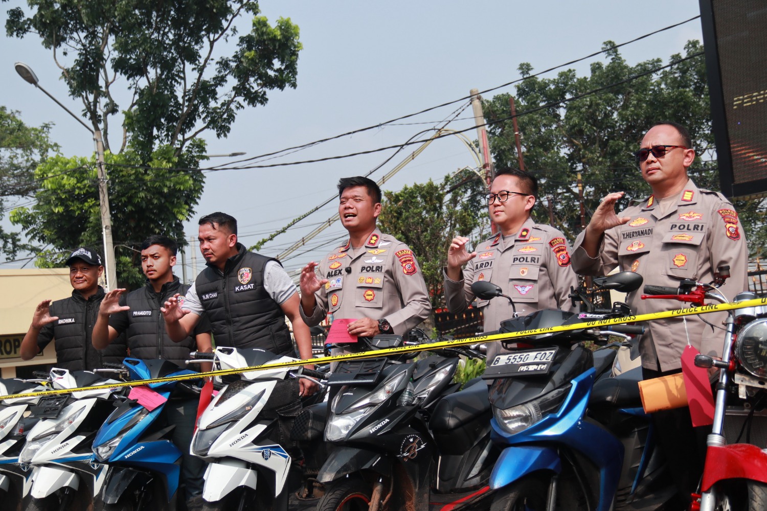 Polres Cianjur Ungkap 10 Kasus Curanmor, Amankan 34 Motor Curian dan Tangkap Enam Pelaku