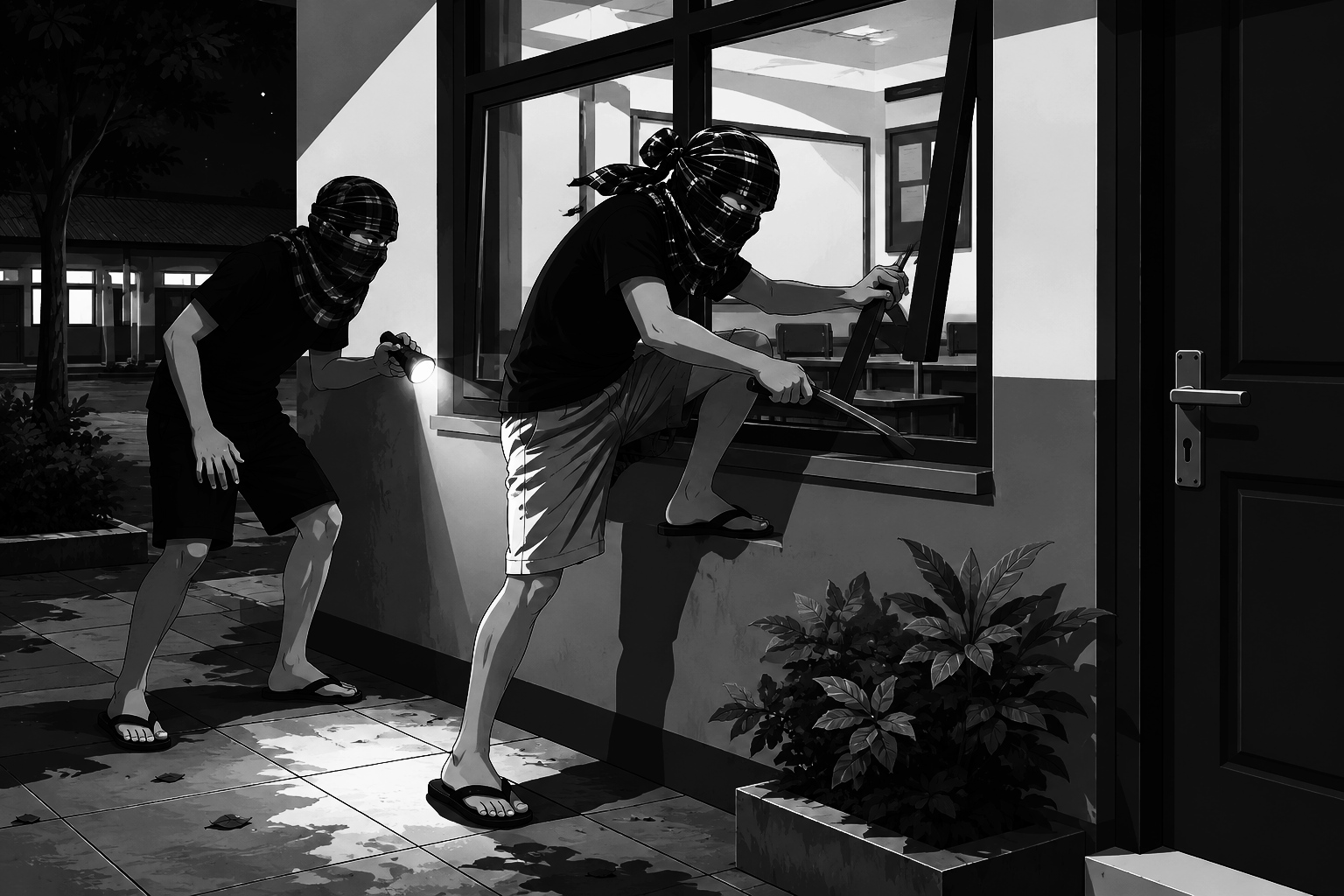 Polsek Sindangbarang Tangkap Tiga Terduga Pelaku Pembobolan Dua Sekolah