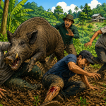 Babi Hutan Ngamuk Serang 4 Warga Desa Bunijaya, Masyarakat Dihantui Ketakutan Saat Berkebun