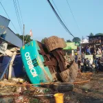 Truk Pengangkut Alat Berat Tabrak Pick-up di Cugenang, Beberapa Kios Rusak dan Dua Orang Meninggal Dunia