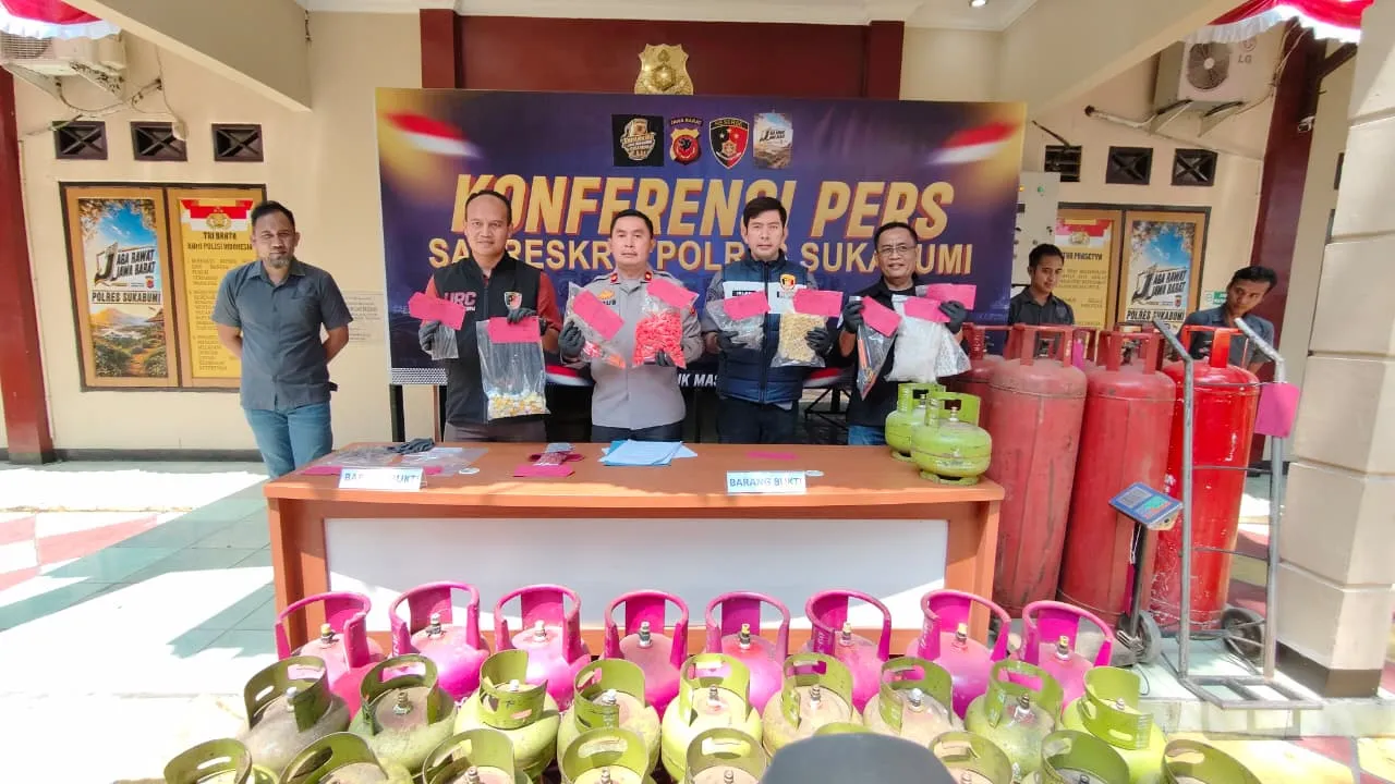 Polres Sukabumi Ungkap Penyalahgunaan LPG 3 Kg, Negara Dirugikan Rp1,5 Miliar