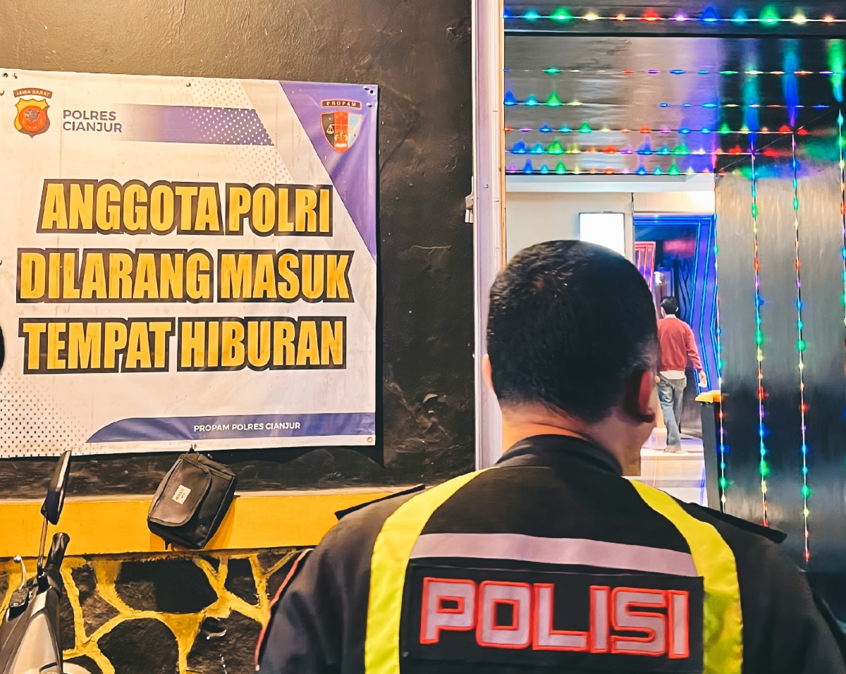 Polres Cianjur Sidak Tempat Hiburan Malam dan Kafe, Miras dan Satu Pengunjung Positif Narkotika Diamankan