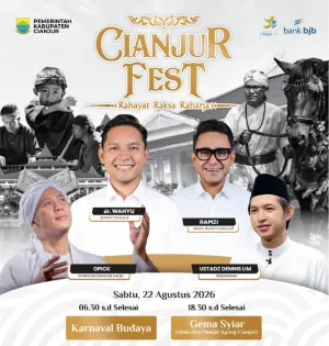 Karnaval Budaya Cianjur Fest 2026 Tak Gunakan APBD, Digelar di Tengah Efisiensi Anggaran