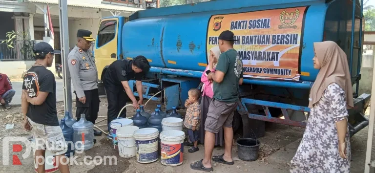 Kekeringan di Cibeber, NCI dan Polres Cianjur Respons Cepat Permintaan Air Bersih