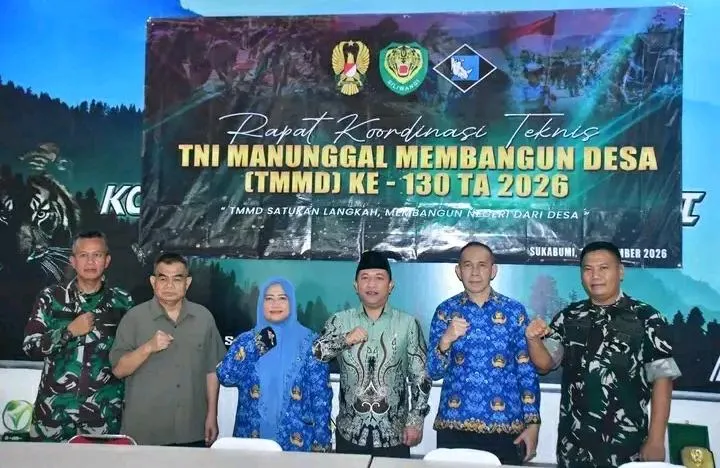 TMMD Kabupaten Sukabumi ke-130 Siapkan Pembangunan Jalan hingga Sumur Bor di Ciemas