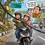 Kabel Menjuntai Usai Penebangan Pohon, Pengendara Terjerat; Kadis DLH: Saya Tidak Tahu