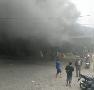Kebakaran Pasar Rakyat Cigombong Cianjur Diduga akibat Korsleting, Kerugian Capai Rp40 Juta