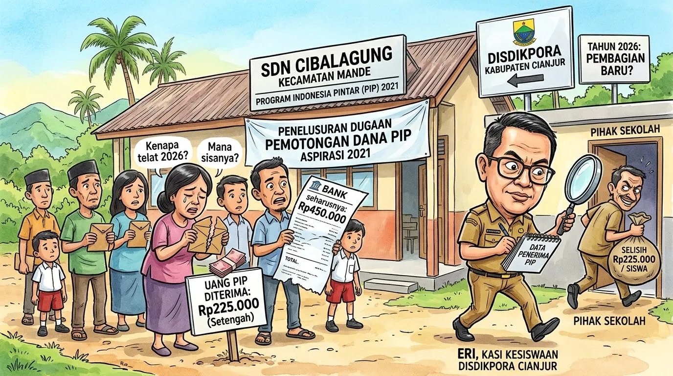 Disdikpora Cianjur Telusuri Dugaan Pemotongan Dana PIP Aspirasi di SDN Cibalagung