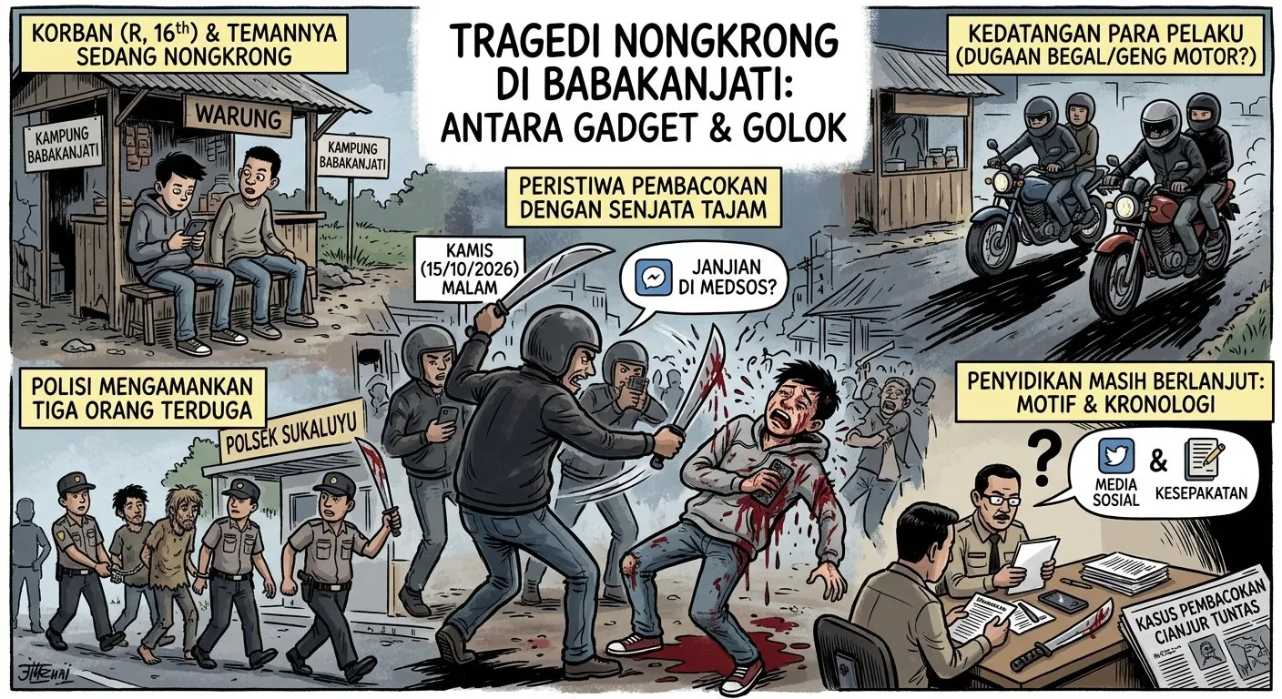 Pelajar SMK di Sukaluyu Luka Serius Dibacok, Polisi Dalami Motif
