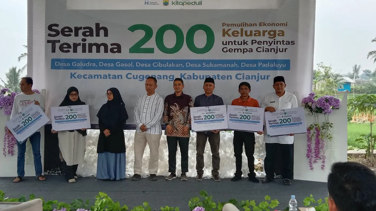 Human Initiative dan KitaPeduli Salurkan Modal Usaha untuk 200 Keluarga Penyintas Gempa Cianjur