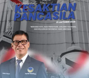Onnie S Sandi Ajak Masyarakat Jaga Persatuan di Hari Kesaktian Pancasila 2026