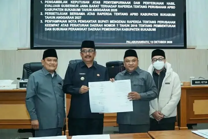 Bupati Sukabumi Apresiasi DPRD, Bahas Perubahan APBD 2026 dan APBD 2027