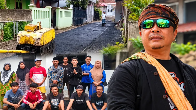 Warga Kagum, Sosok Dewan Beranting Mang Gopar Bangun Jalan Masjid At-Taqwa di Cilaku Pakai Uang Pribadi