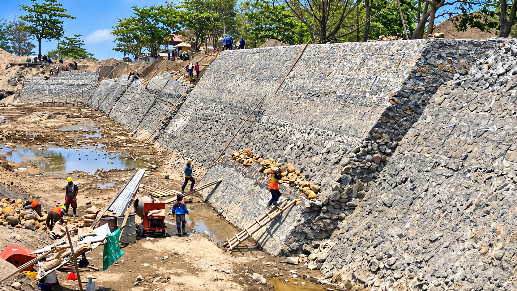 Proyek Pantai Jayanti Rp18,49 Miliar Baru 60 Persen, Kontraktor Targetkan Rampung November 2026