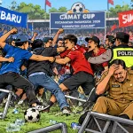 Laga Camat Cup Pasirkuda Ricuh, Suporter Antar Desa Terlibat Keributan