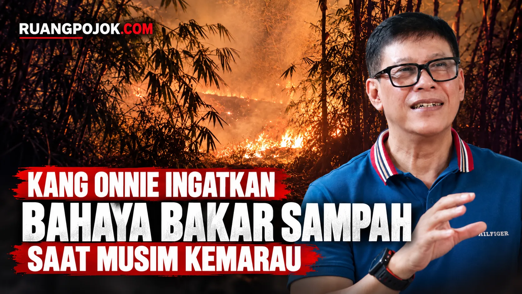 Kang Onnie Ingatkan Warga Cianjur Bahaya Bakar Sampah Saat Kemarau